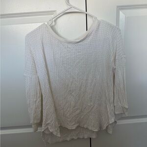 Velvet by Graham & Spencer Cream Textured Blouse